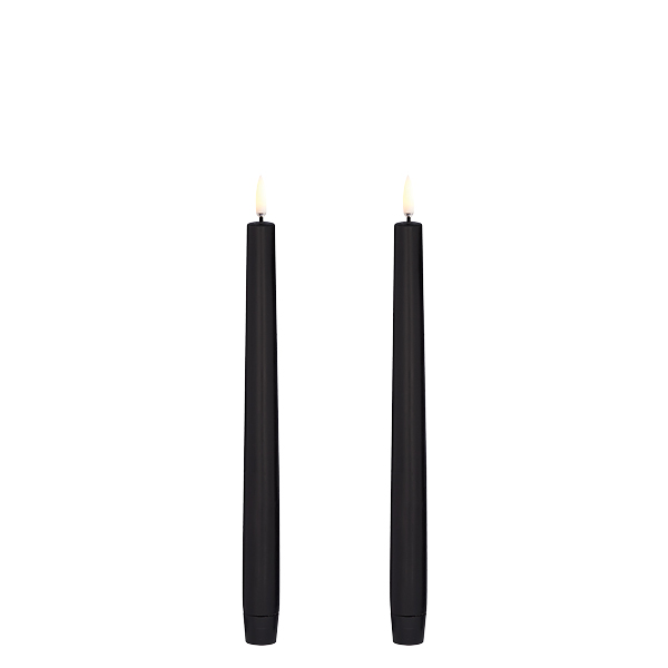 Uyuni DinerkaarsTaper Candle Plain Black 2,3 x 25,5 cm